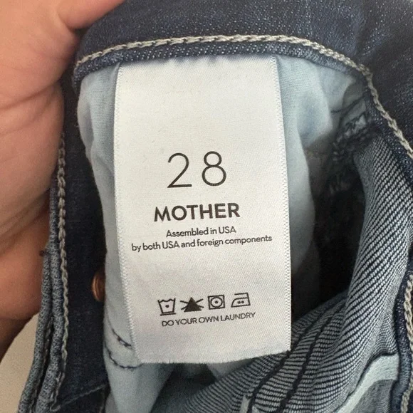 MOTHER Hustler Ankle Heirloom Stretch High Rise Blue Jeans Women’s size 28 NWOT - Picture 9 of 14